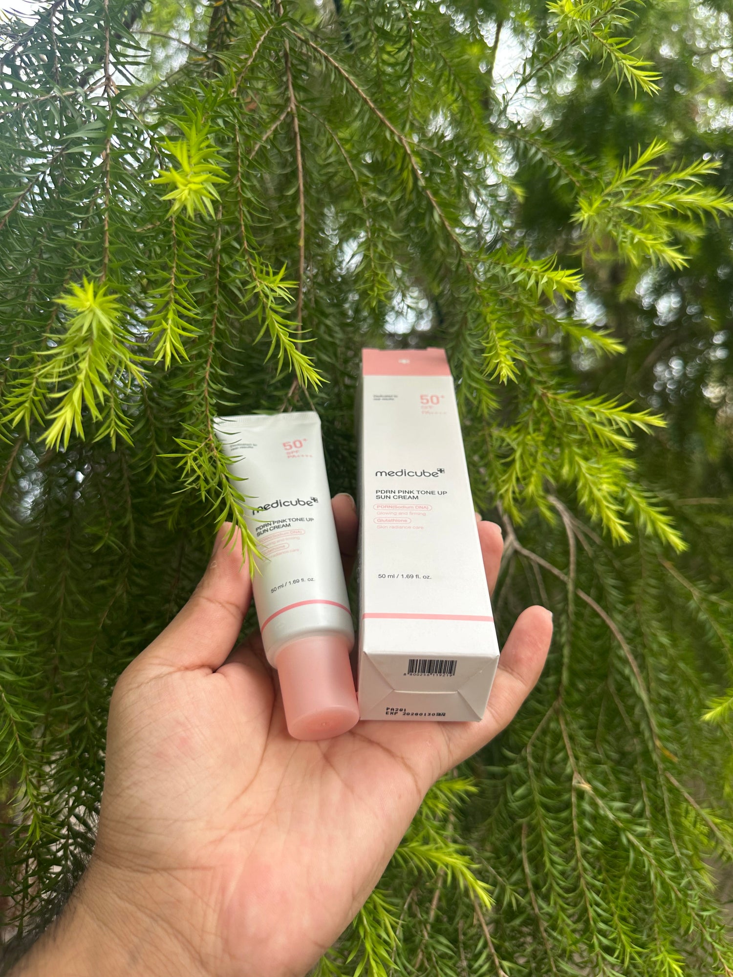 MEDICUBE PDRN Pink Tone-Up Sun Cream SPF 50+ PA++++ — Brighten, Protect, Revive