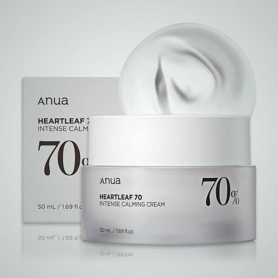 Anua 70% Extract Heartleaf intense Calming Cream.