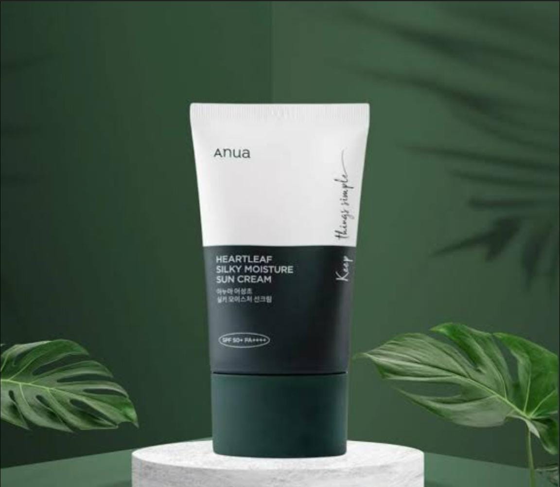 Anua Heartleaf Silky Moisture Sun Cream spf 50+ PA++++🌞🍃
